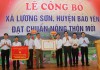Xã Lương Sơn đón Bằng Công nhận đạt chuẩn nông thôn mới